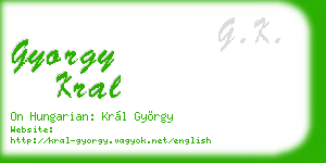 gyorgy kral business card